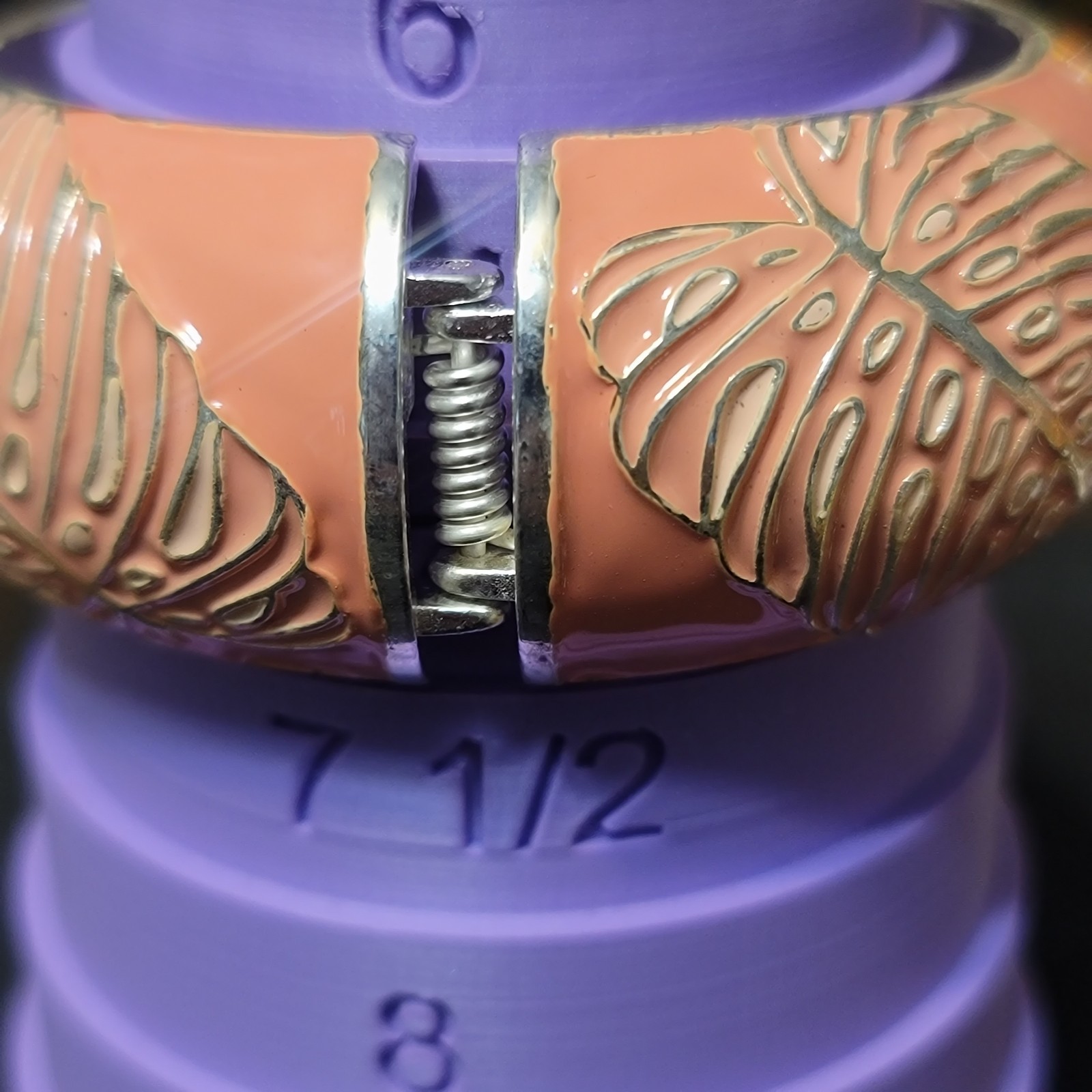 Sequin Branded Enamel Bangle/clamp/hinged bracelet