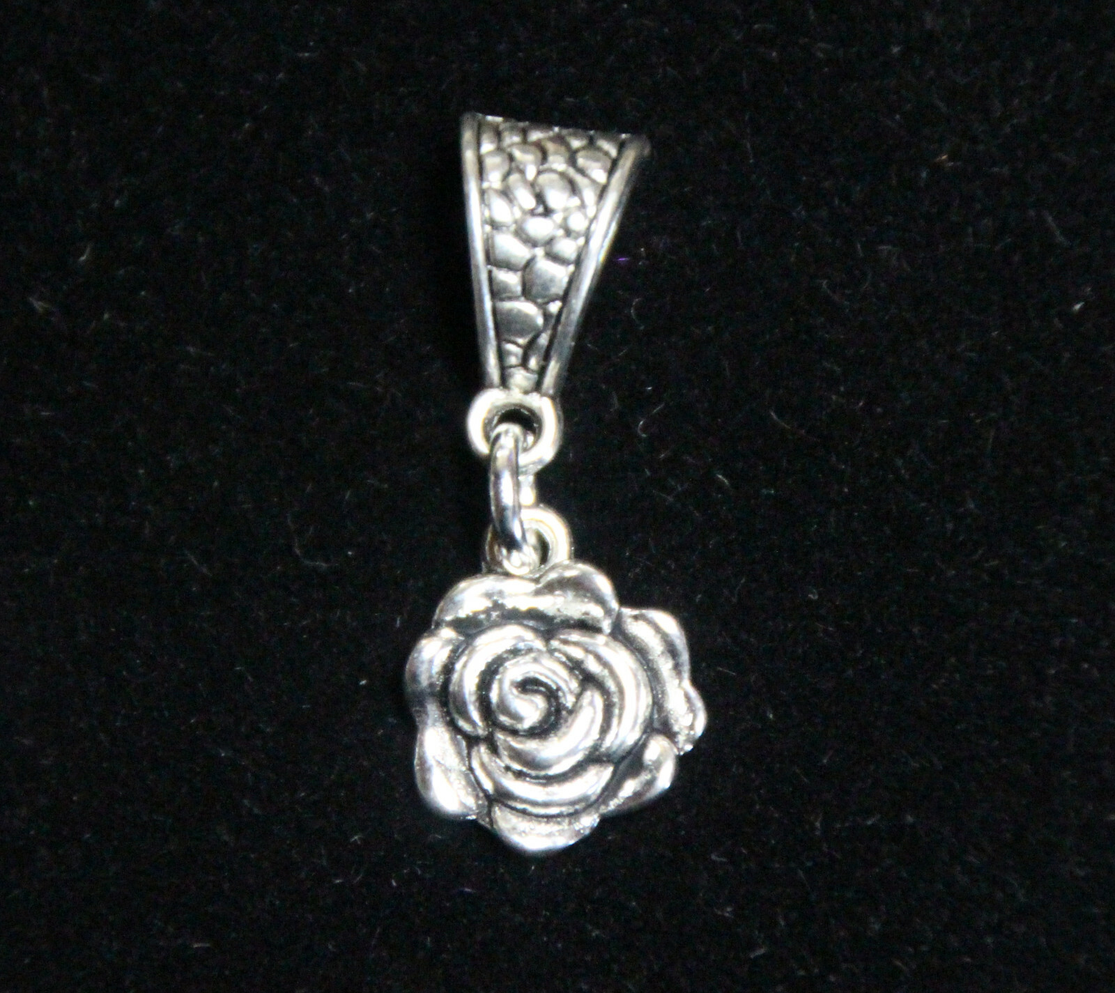 Rose Charms Clip On Lobster Claw Clasp, Side Slider Charms Flower