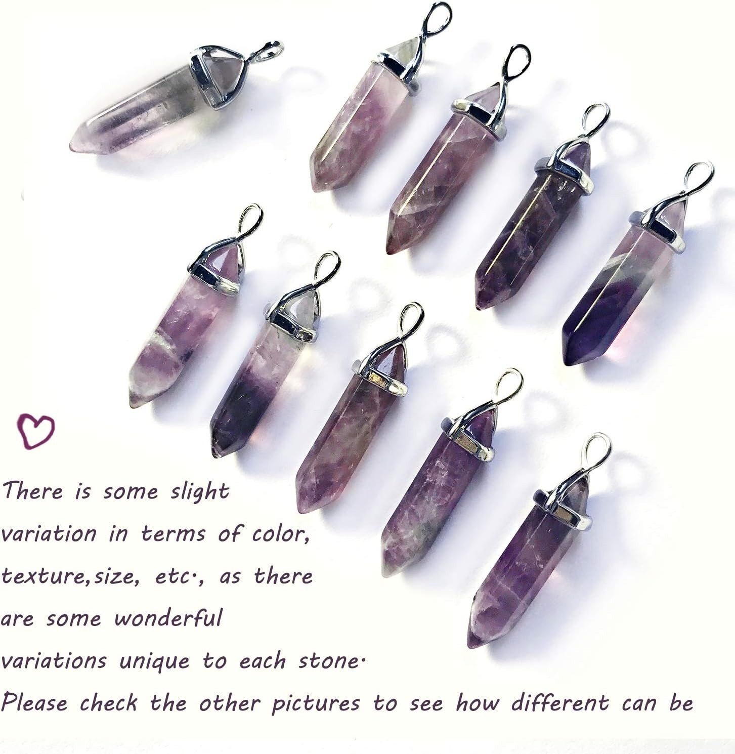 Stunning 18” Amethyst Healing Crystal Necklace – Perfect Gift for All Occasions