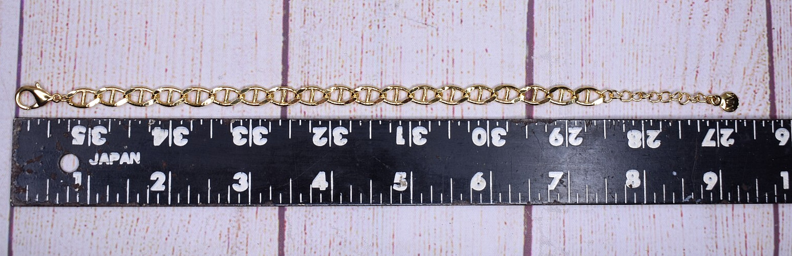Mayamar Mariner Chain Bracelet 24 Gold Plated 7″ + 1 1/4″ extender NEW NIB
