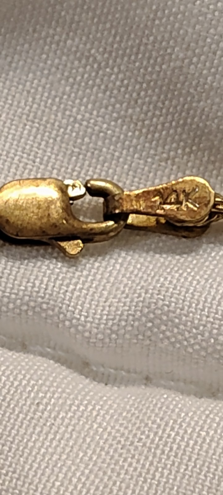 14k Yellow Gold Rope Chain Necklace, Lobster Clasp, No Stone, Metal, Gold Color