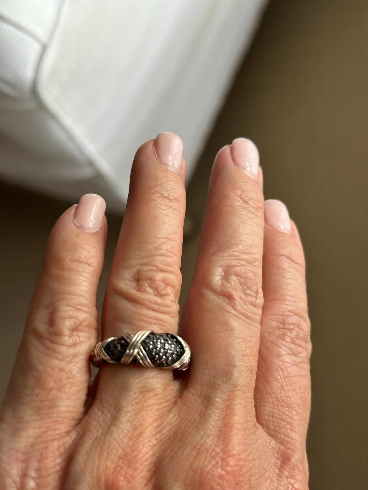 Stephen Dweck Garden of Stephen Sterling 925 with Black Pave Spinel Gemstones