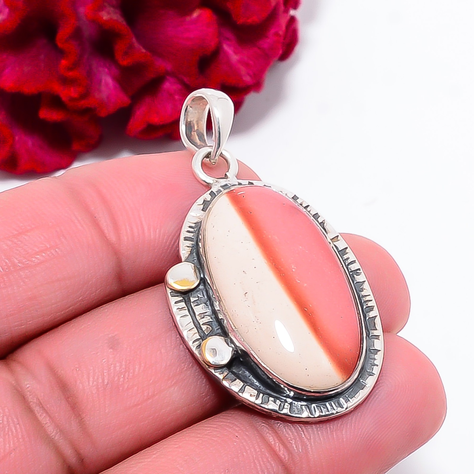 Mookaite – Australia Gemstone 925 Sterling Silver Pendant 1.76″ P101754