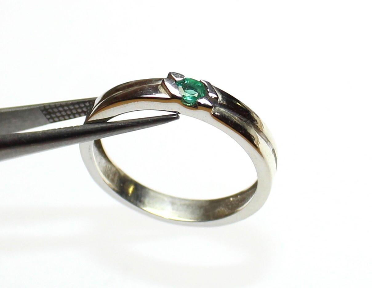 Zambian Emerald Sterling Silver Ring, Emerald Gemstone Ring, Emerald Men’s Ring