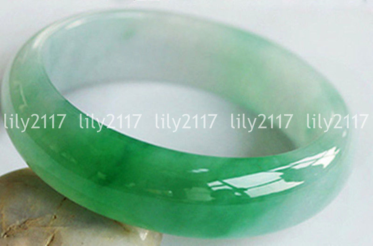 Beautiful Natural Green Jade Jadeite Gemstone Bangle Bracelet 56-62mm Jewelry