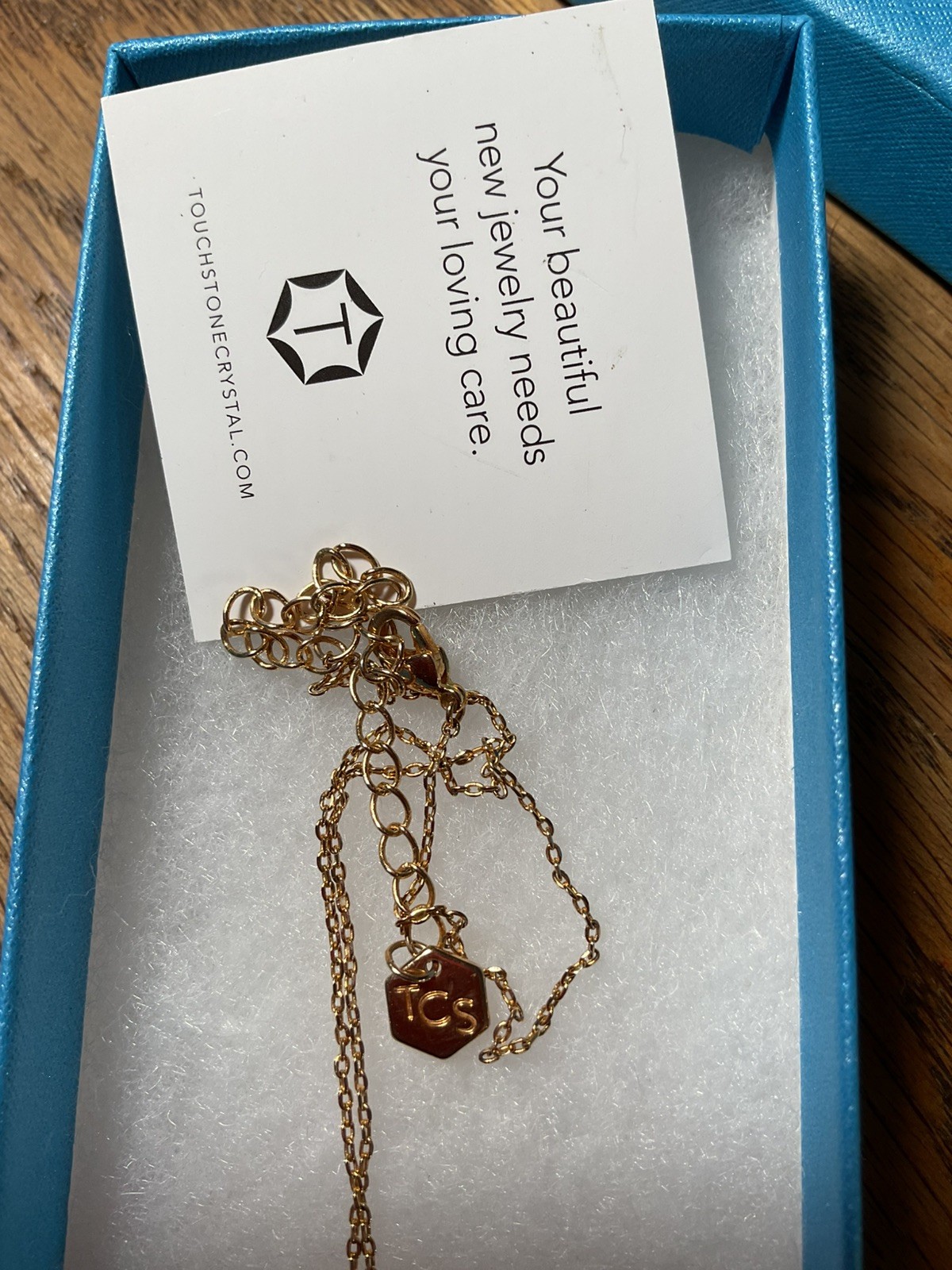 Touchstone Golden Angel Necklace NIB