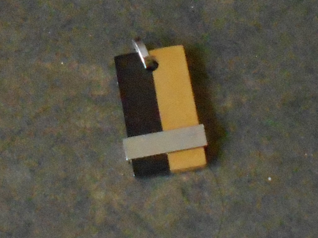 TRI COLOR GOLD BLACK SILVER 3 MESSAGE CHARM