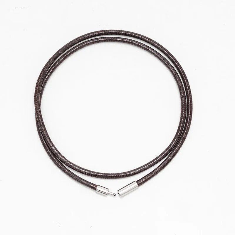 Black Leather Rope Chain Necklace 45/50/60cm Cord for DIY Pendant