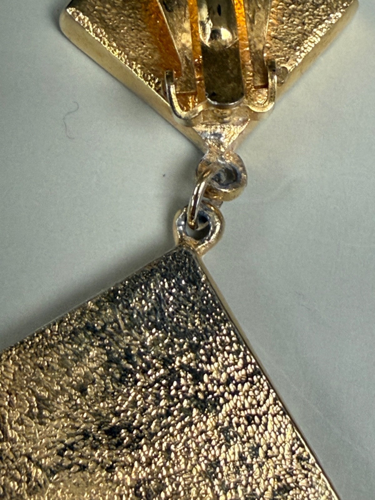 Vintage Valentino Garavani Geometric Enamel & Gold tone Clip on Earrings