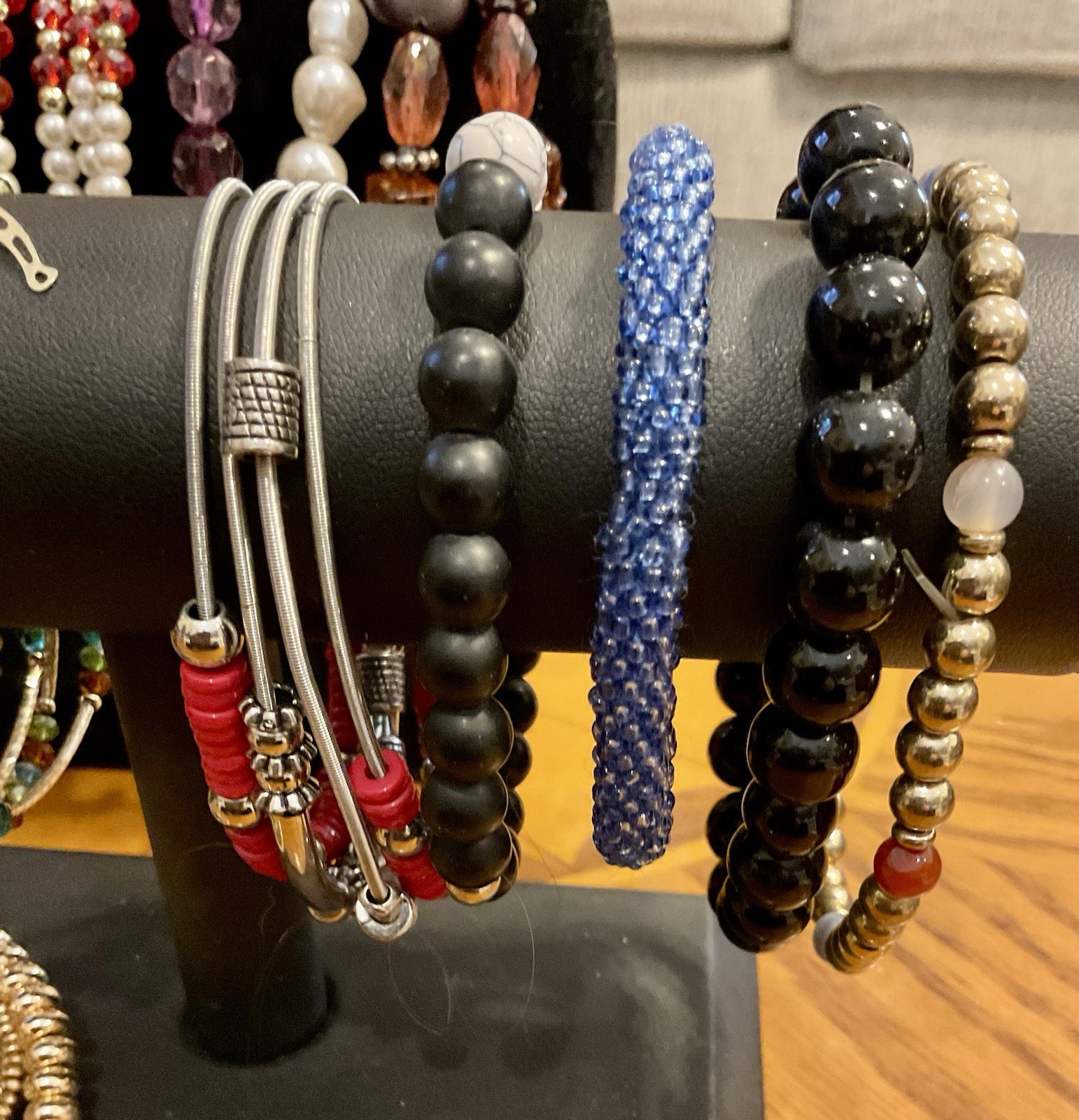 Lot of 38 Bracelets – Stretch Beaded, Wire Wrap, Multicolor, Mixed Materials
