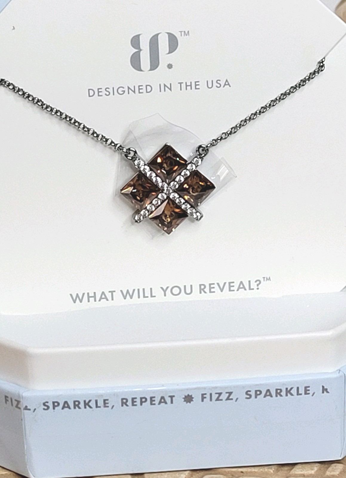 Bomb Party Necklace RBP6790 Classic Moments – Brown Tourmaline Hematite Plating