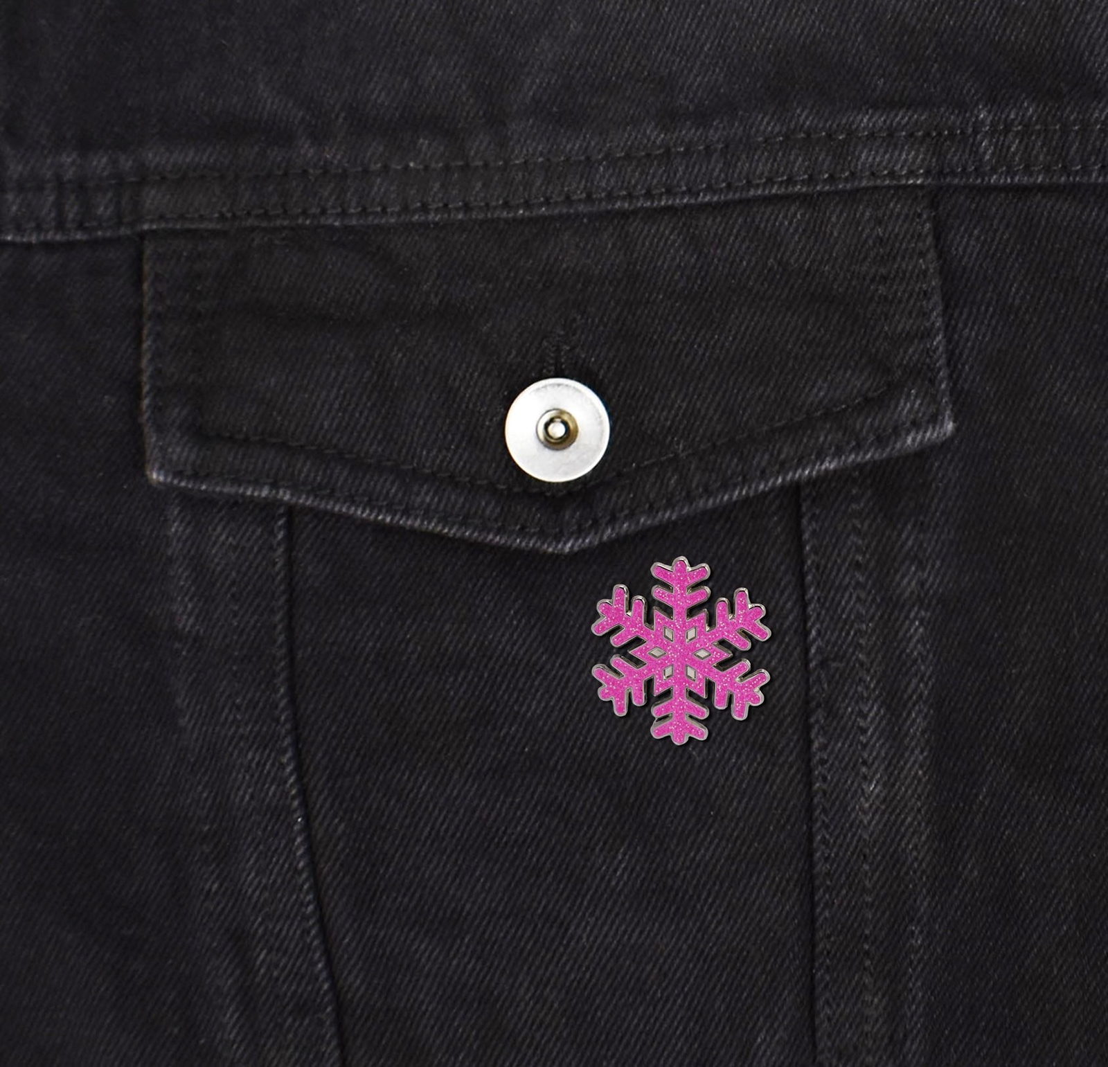 Snowflake Glitter Soft Enamel Lapel Pin