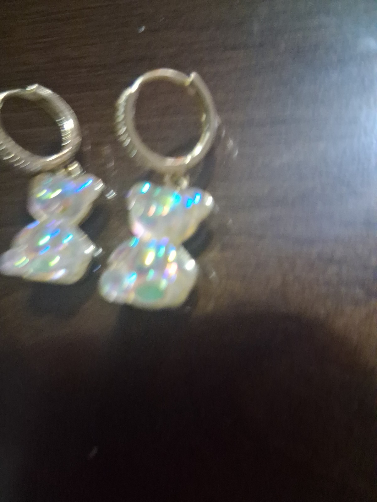 Adorable TEDDY BEAR Rhinestone Gold Clear Dangle Betsey Johnson Earrings