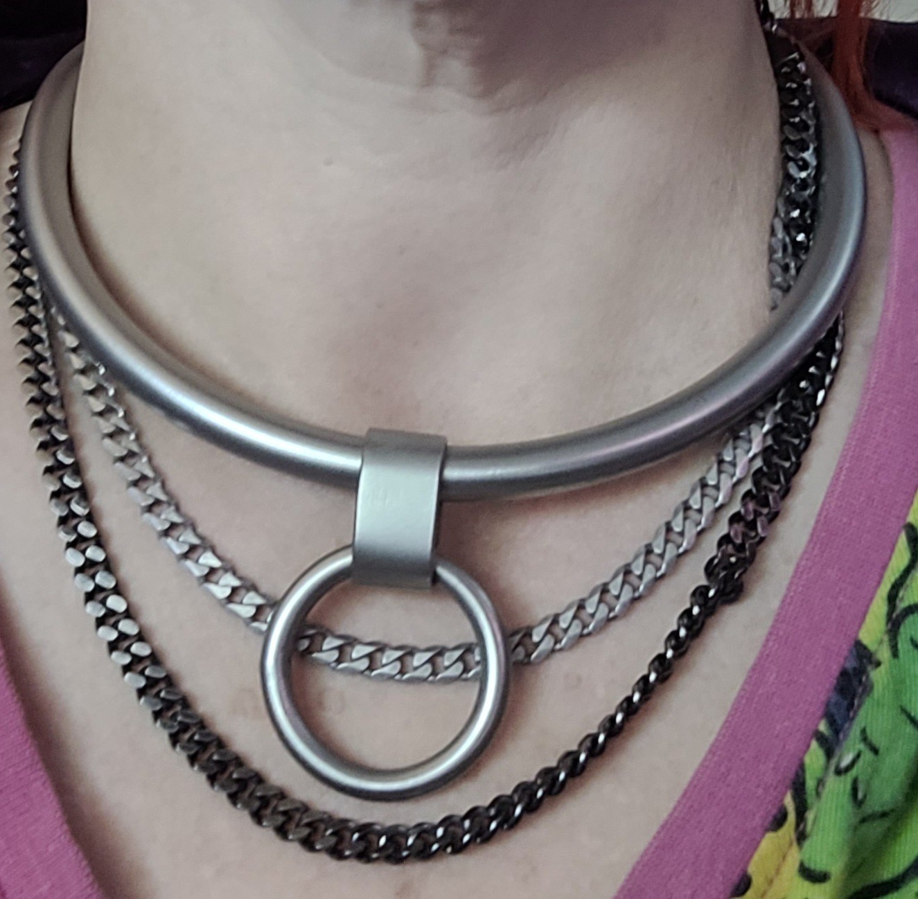 Axsmar bondage choker necklace German. Talena, RARE, stainless steel, BDSM