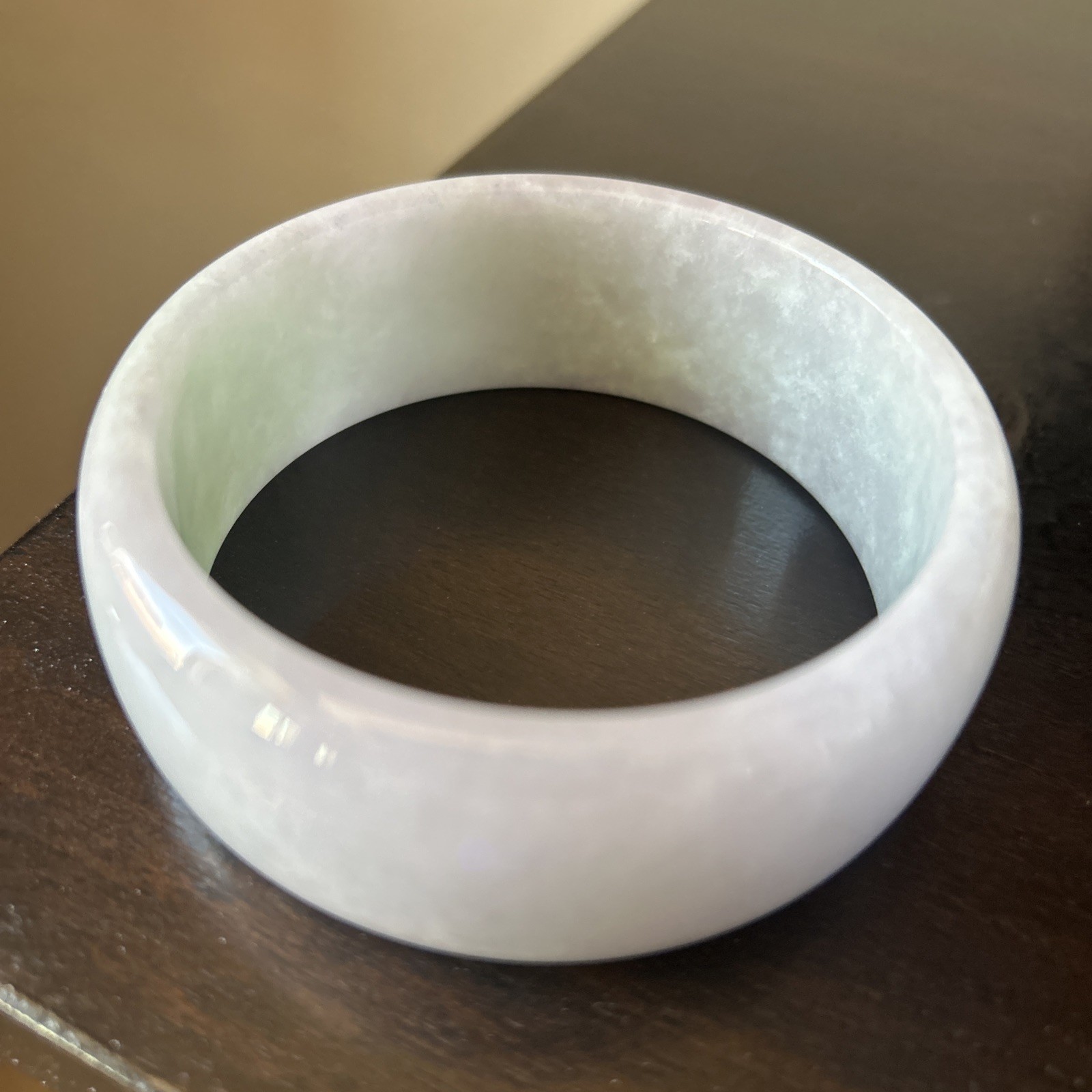 67MM Natural Icy Lavender Jadeite Jade Bracelet Burma Jadeite Jade Bangle
