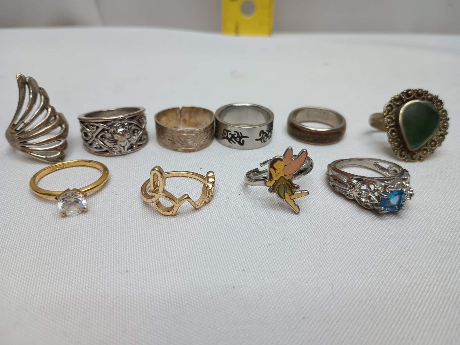 Lot of 10 Costume Jewelry Rings