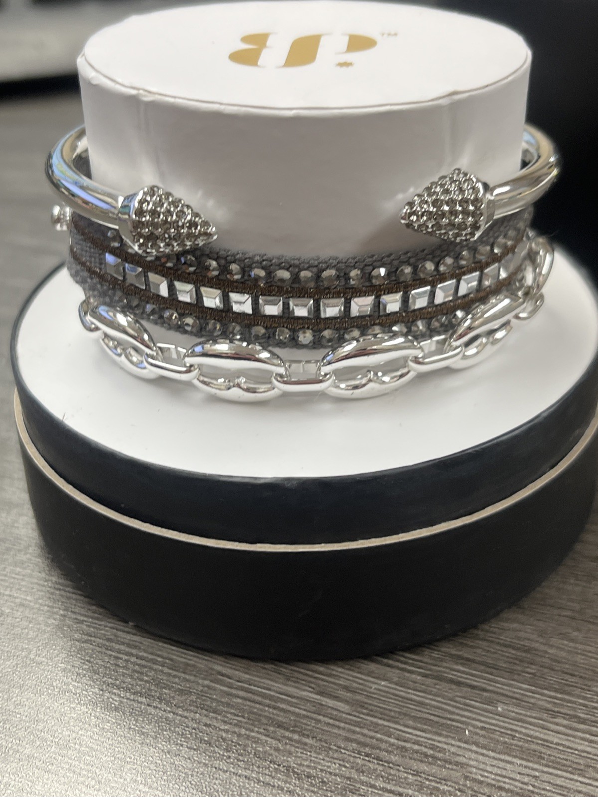 BP Bomb Party Stack Bracelets RBP 7856 Neutral Favorites Fall 2024 Silver Plated