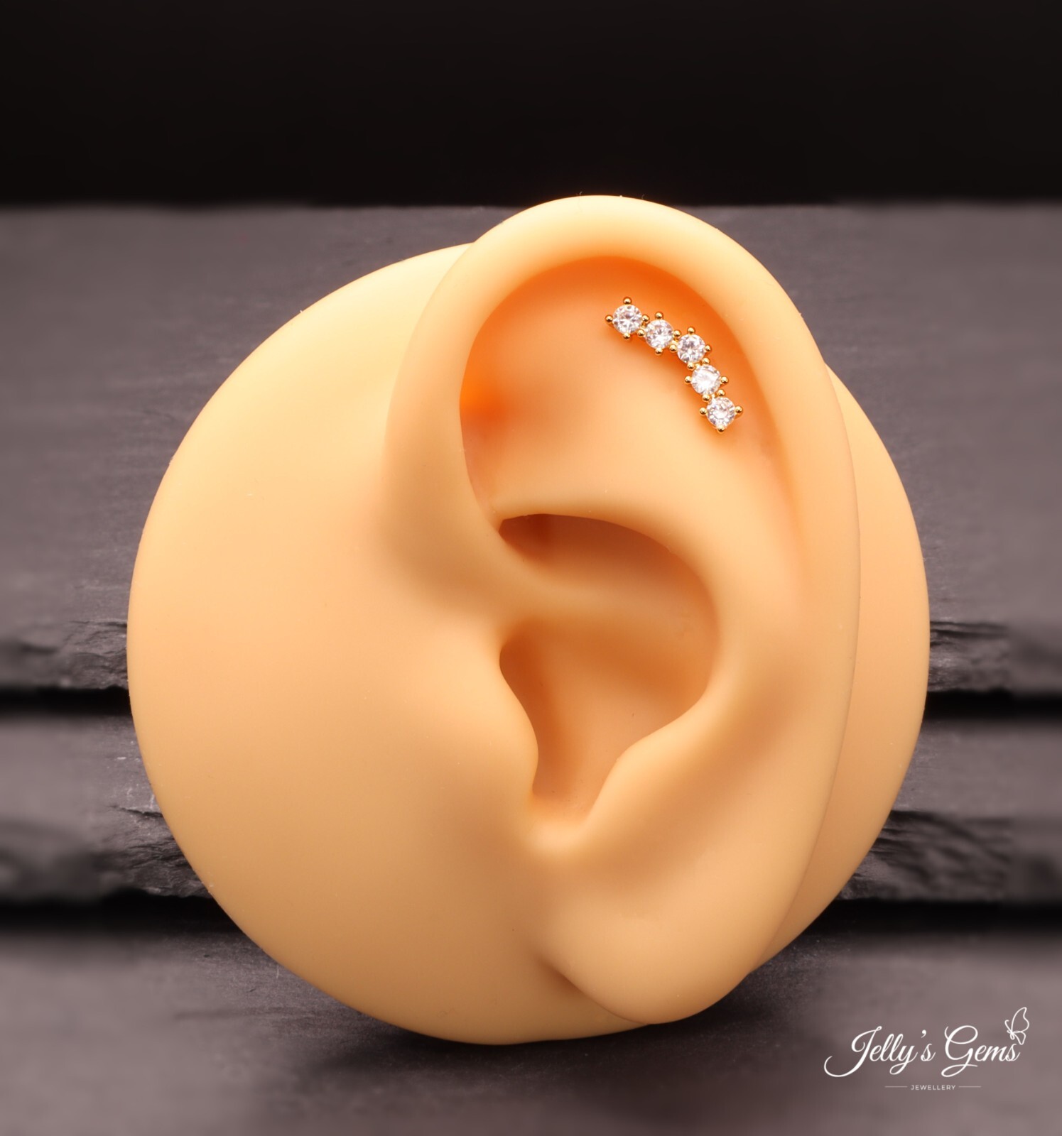 Beautiful Gold Silver Rose Cartilage Helix Conch Earrings Surgical steel UK-Made