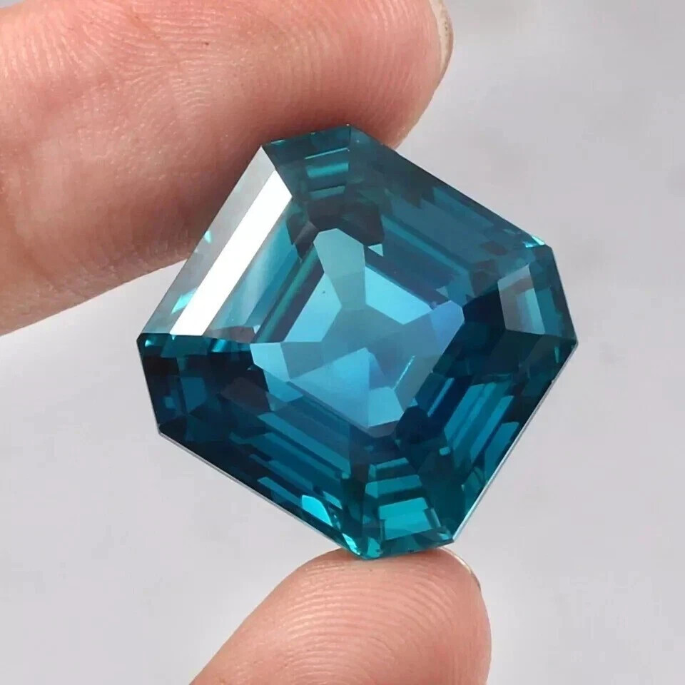 10 Ct Natural Indicolite Blue Green Tourmaline Asscher Cut Loose Gemstone