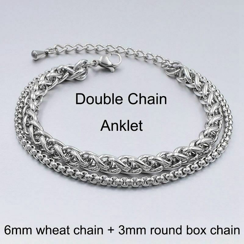 Beach Jewelry Foot Leg Men Stainless Anklet Ankle Bracelet For Chain Steel Women