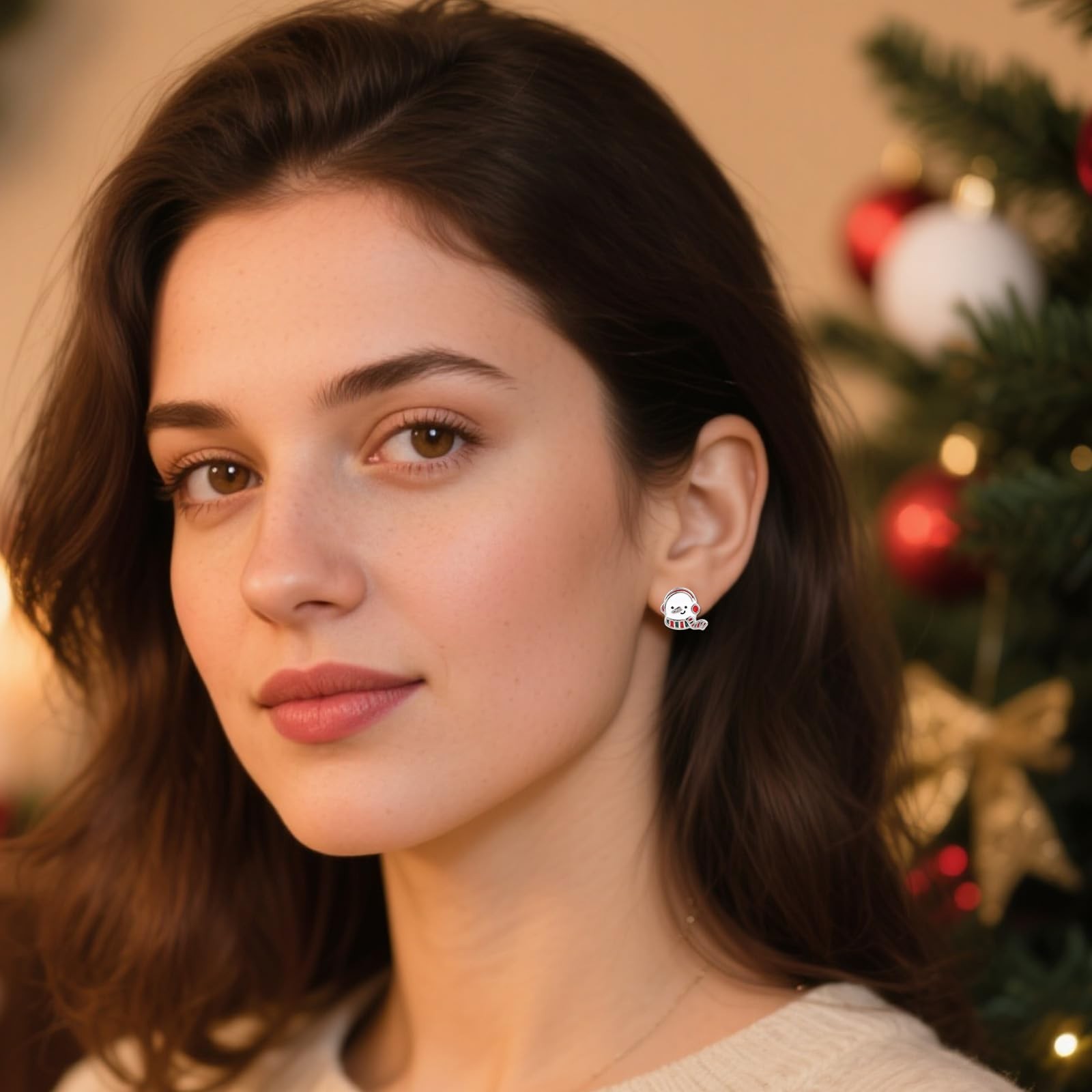 Mikovivi 12 Pairs Christmas Stud Earrings Medium, as shown in the picture