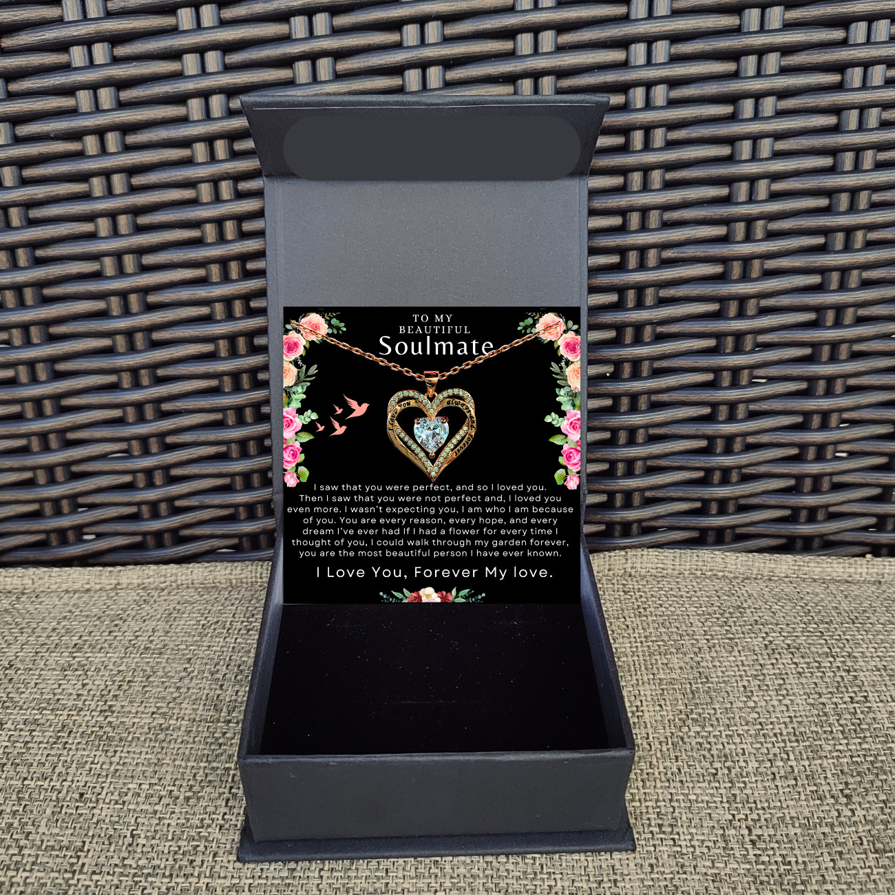 To My Soulmate/Wife Necklace Gift for Valentine Fiancée/Girlfriend Gifts for Her