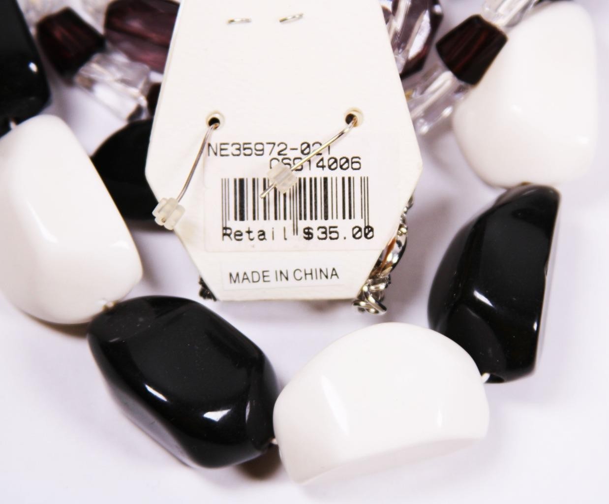 Black & White Womens Necklace & Earrings Set Fashion Costume Jewelry jxm5 New