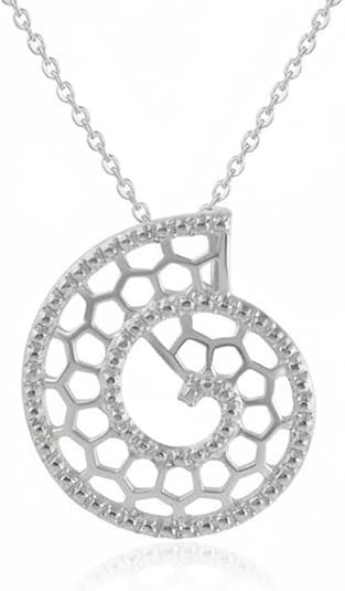 Filigree Swirl Pendant for Women in 925 Sterling Silver and Gold Plating