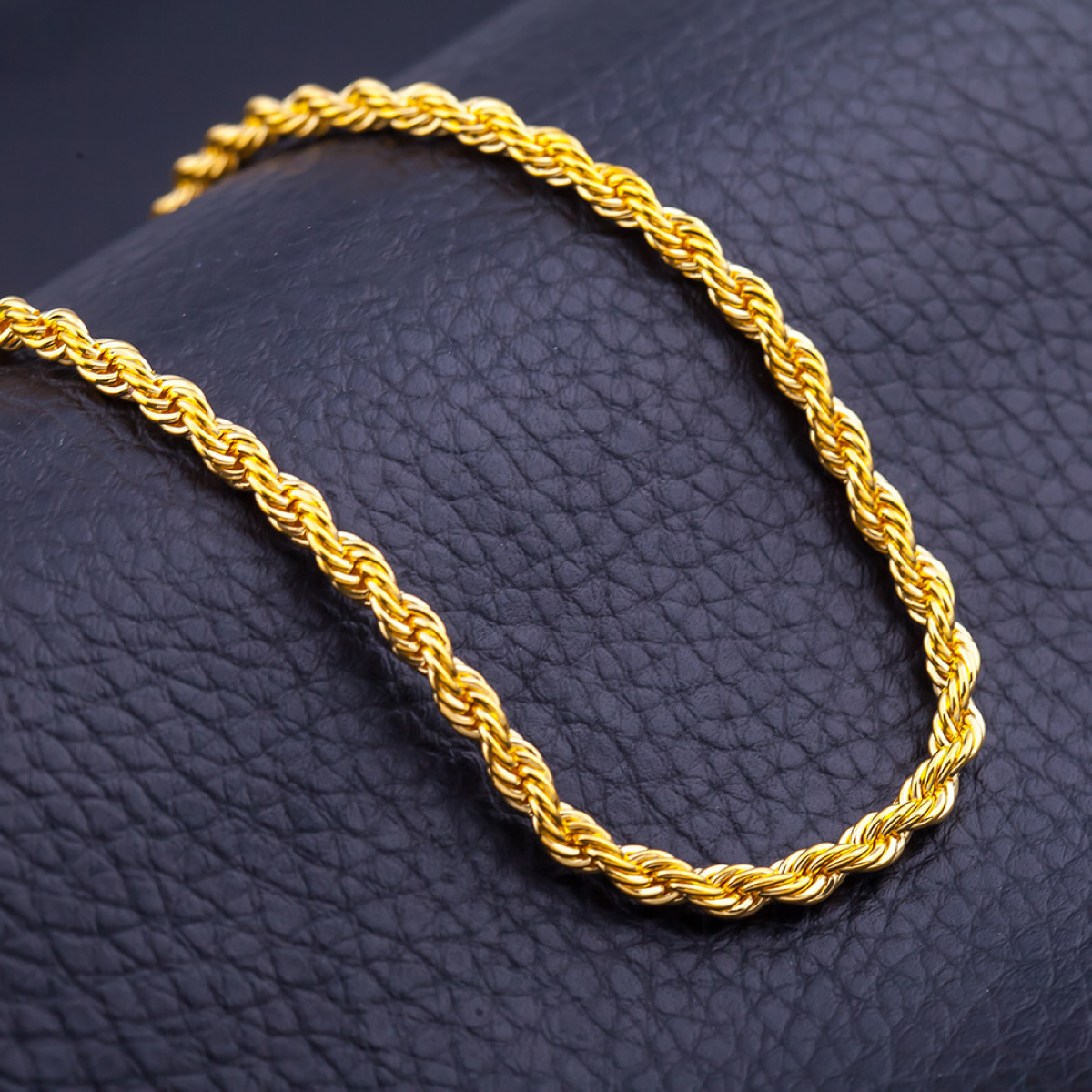 HEAVY 6MM THICK GOLD FILLED 18K Italy solid Rope necklace 24″ chain men women
