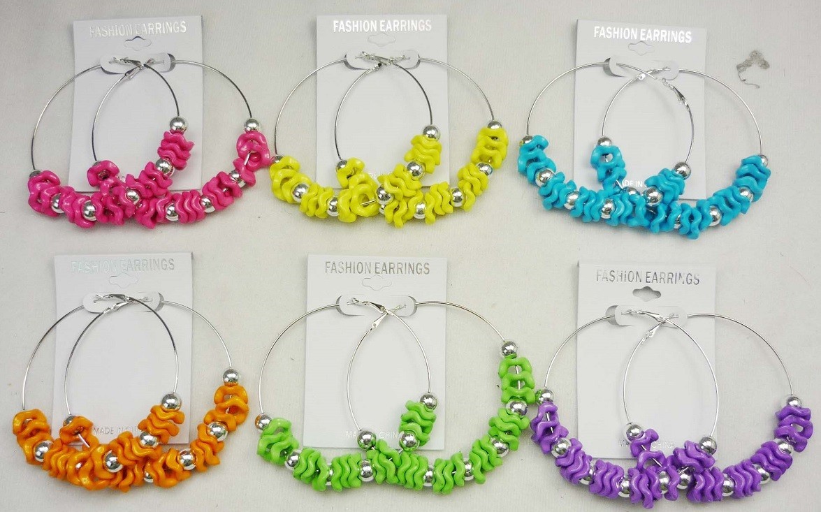 A-50 Wholesale Jewelry lot 10 pairs Colorful Fashion Hoop Earrings