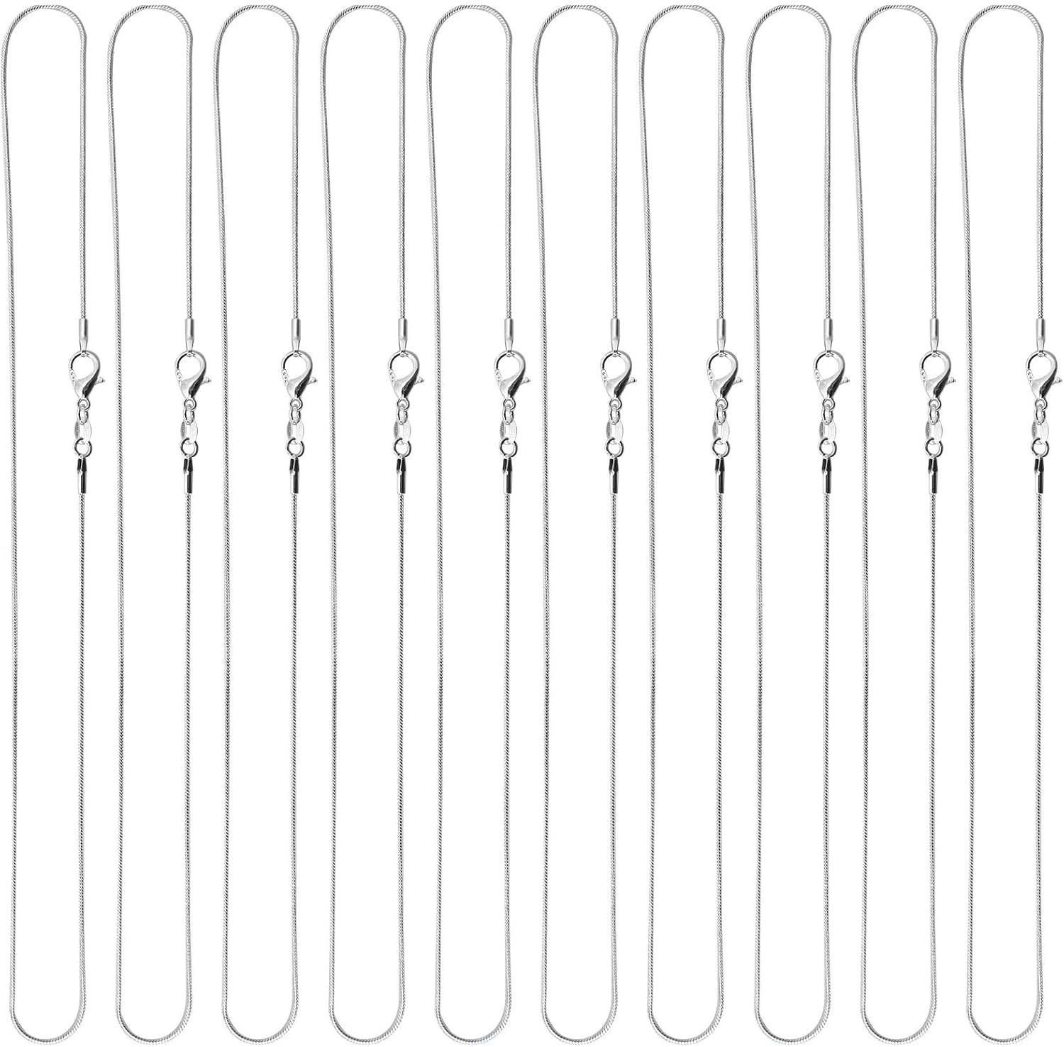 10PCS Wholesale 925 Silver 1MM 16-24inch Snake Chain Necklace Jewelry