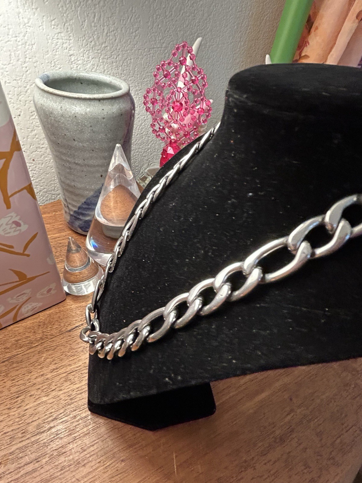 Max Stainless Steel Chunky Curb Link Statement Necklace