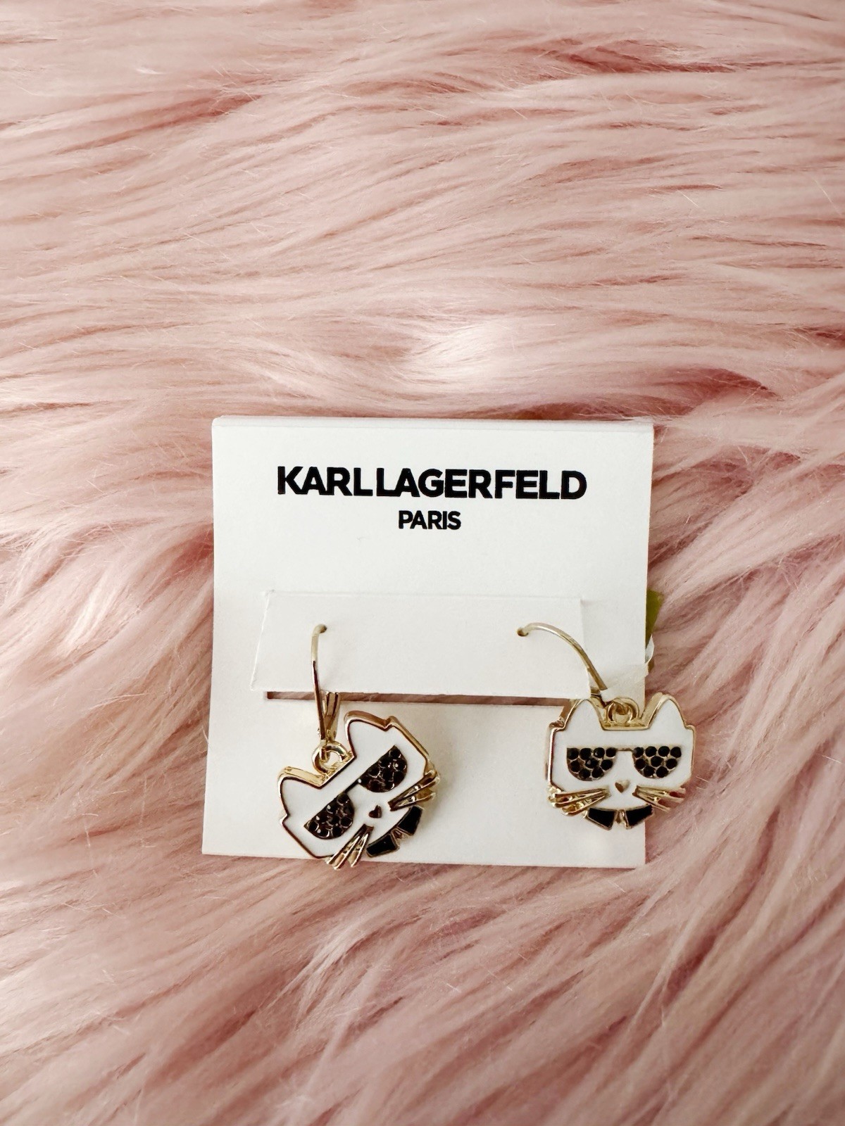 Karl Lagerfeld Paris Choupette Drop Earrings – new