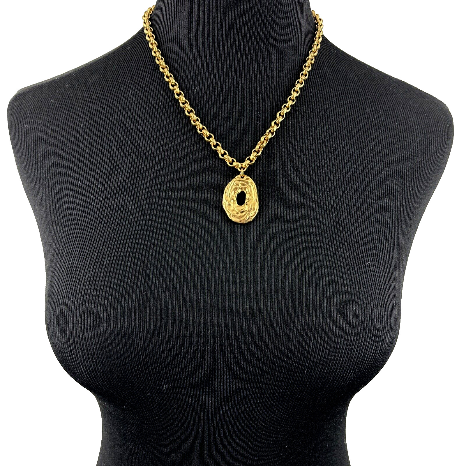 WHBM 3-in-1 necklace – NEW gold & pearl layered convertible brutalist 2 strand