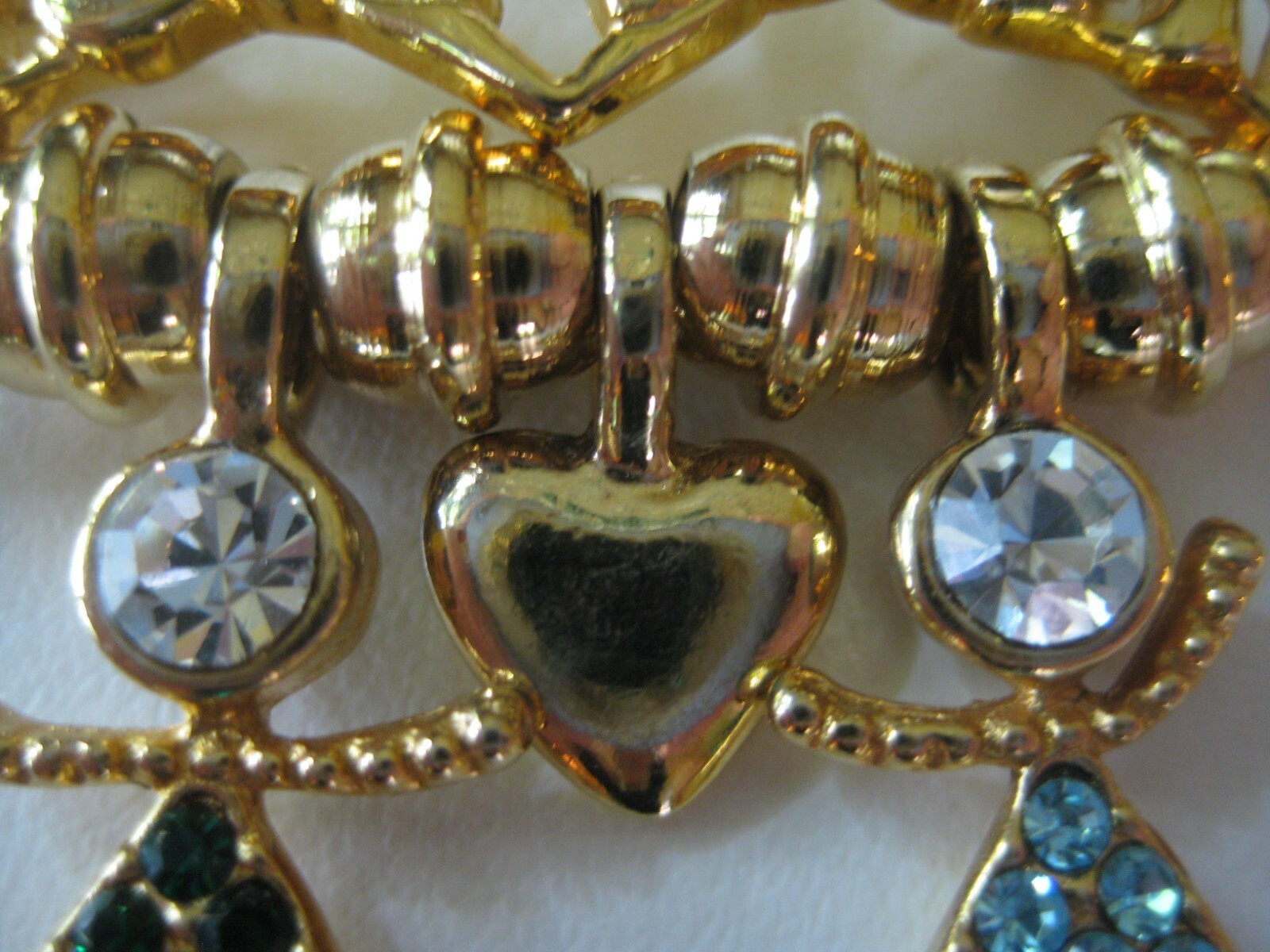 Grandma Brooch Granddaughter Birthstone Heart Charm March Aquamarine May Emerald