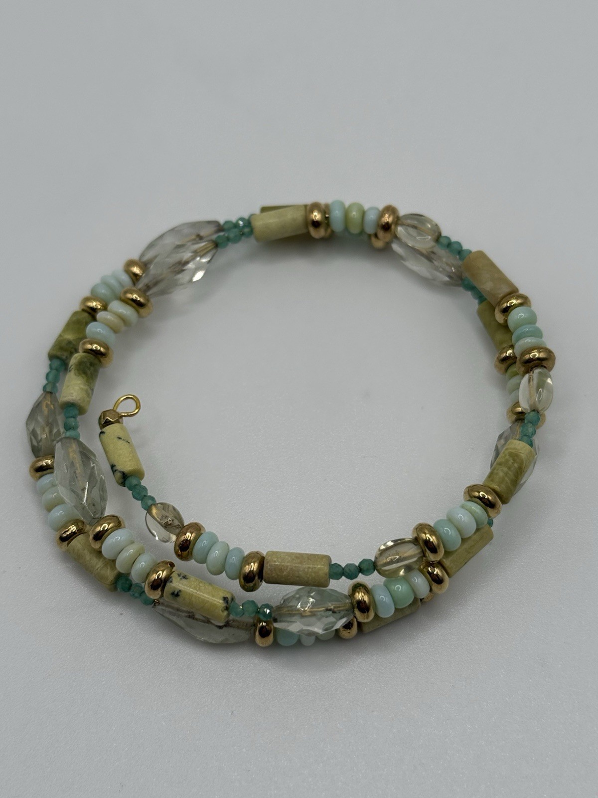 Semi precious stone bracelet- Peruvian Opal, Aventurine, Lemon Quartz & More