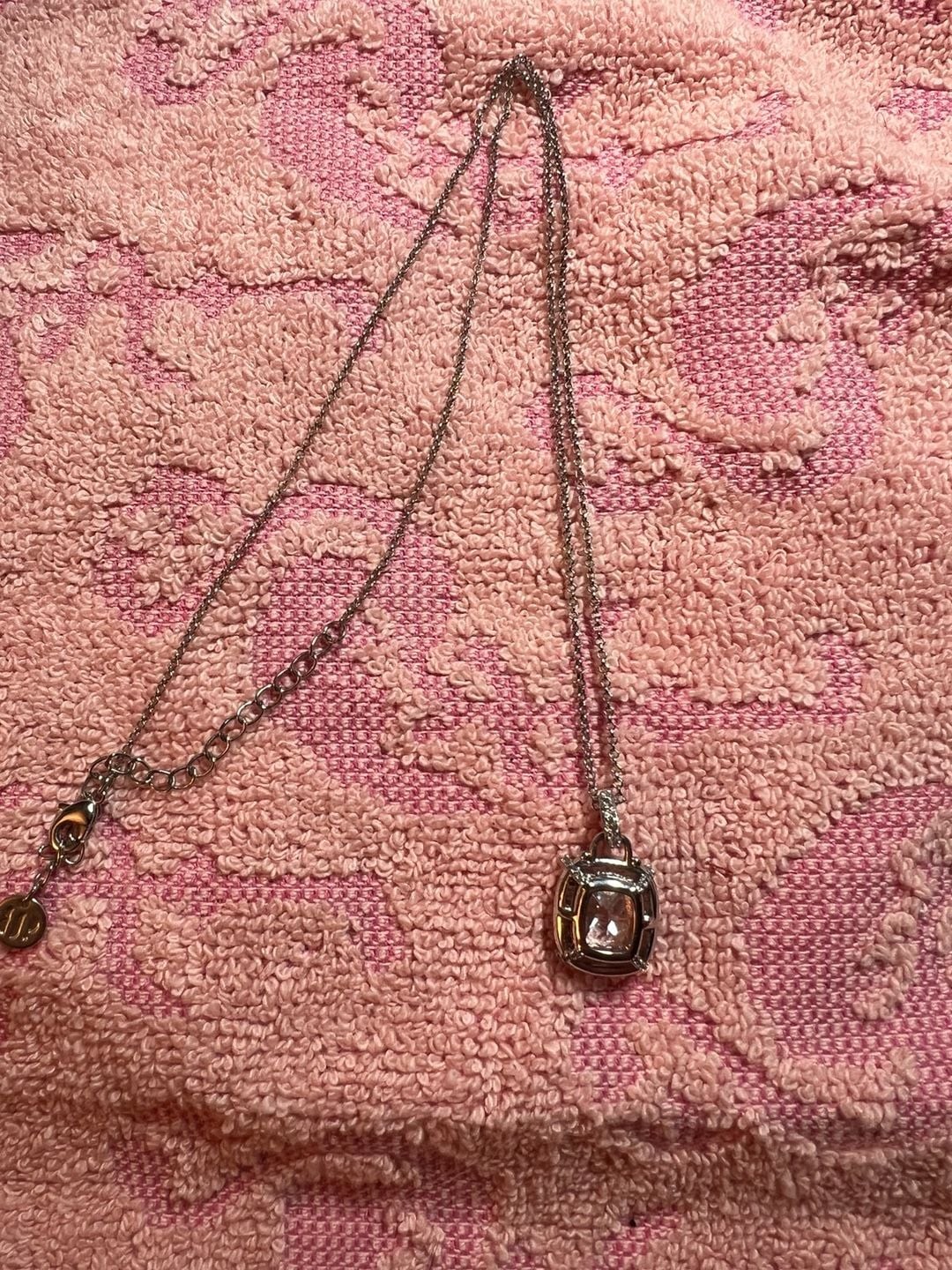 Bomb Party Cleo Collection Cushion Cut Crystal Pendant Necklace
