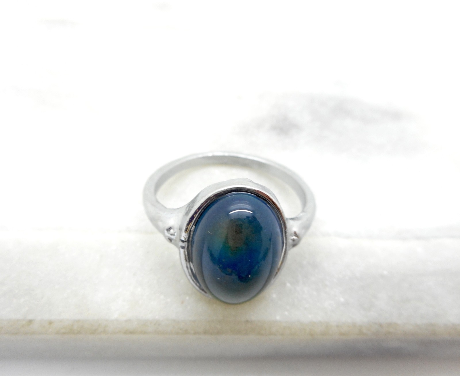 New Oval Mood Ring Silver Plated Size 10 Women’s Teen Favored