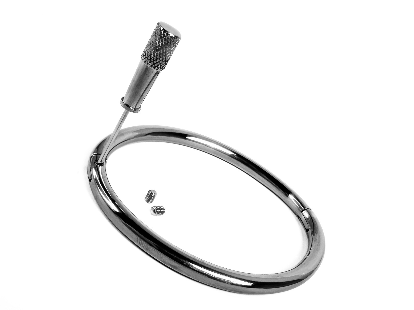 NEW 6mm Polished Titanium Eternity Cuff- Locking Anklet / Bracelet