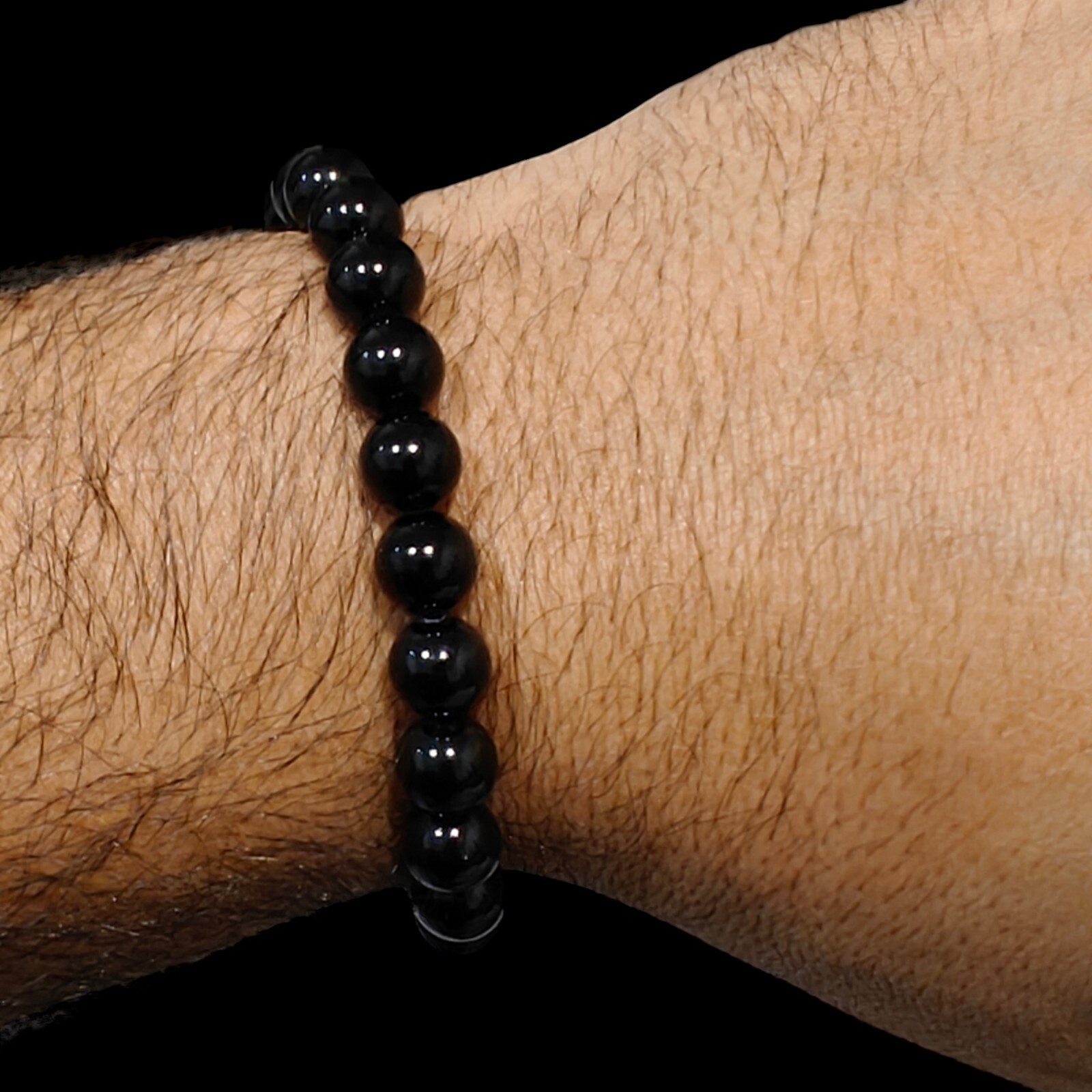 Black Tourmaline Bracelet Natural High Quality Stones 8mm