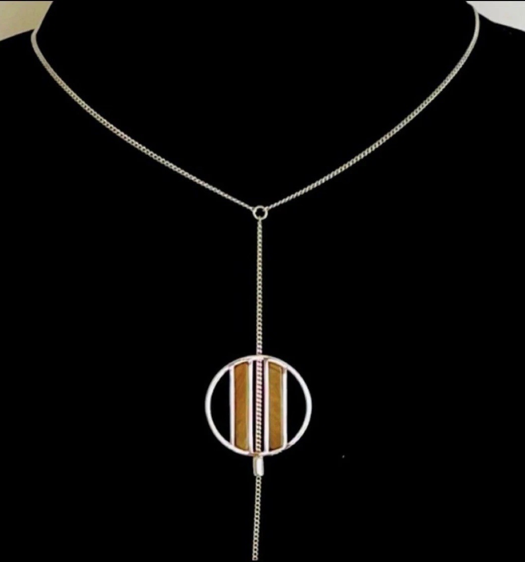 JENNY BIRD Rhine Tigers Eye Lariat Necklace