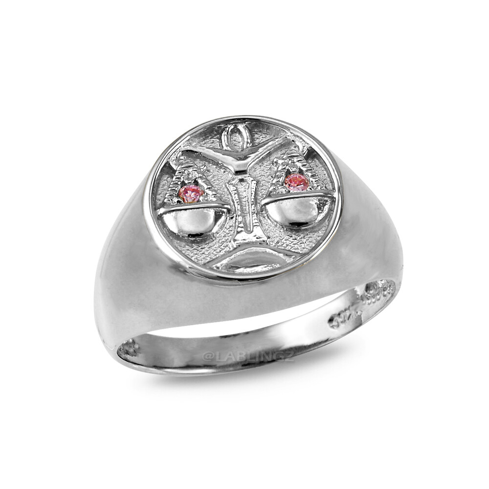 Sterling Silver CZ Birthstone Zodiac Ring