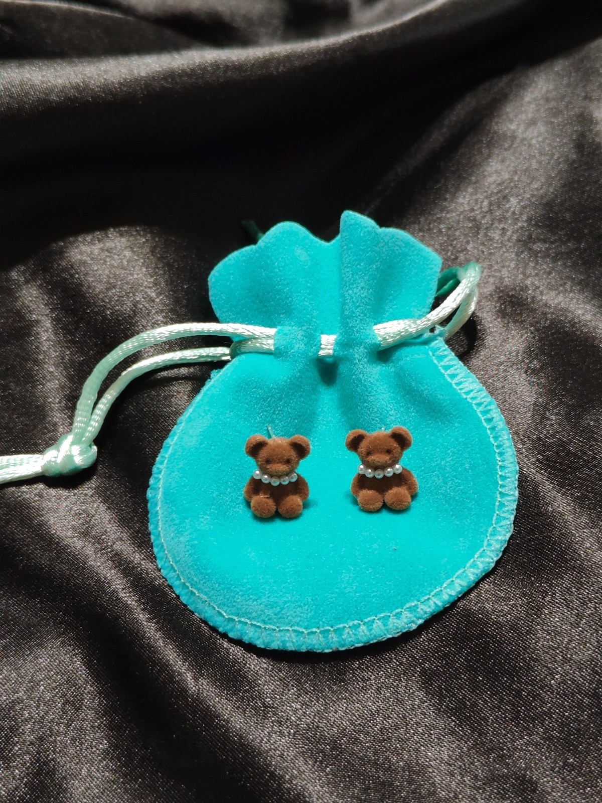 Unique Chic Teddy Stud Bear Earrings Y2K