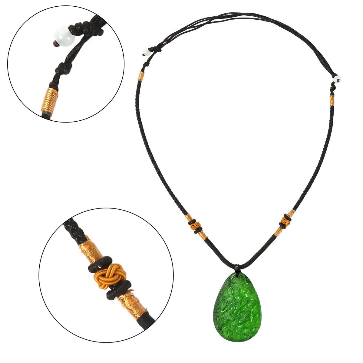 Green Natural Crystal Pendant Gem Moldavite Meteorite Impact Healing Necklace US