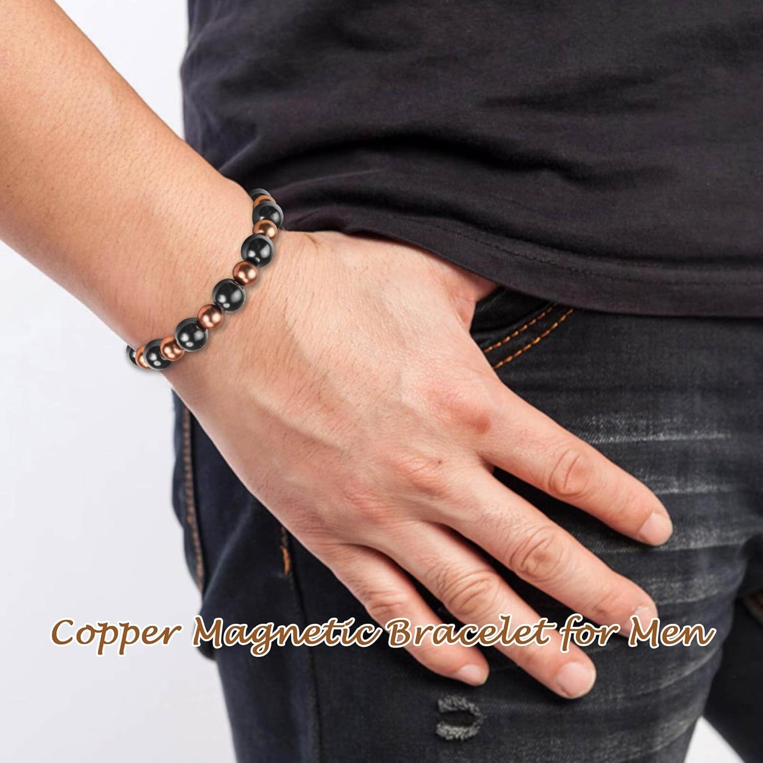 Men Women Bracelet Magnetic Therapy Arthritis Pain Relief Pure Solid Copper Bang