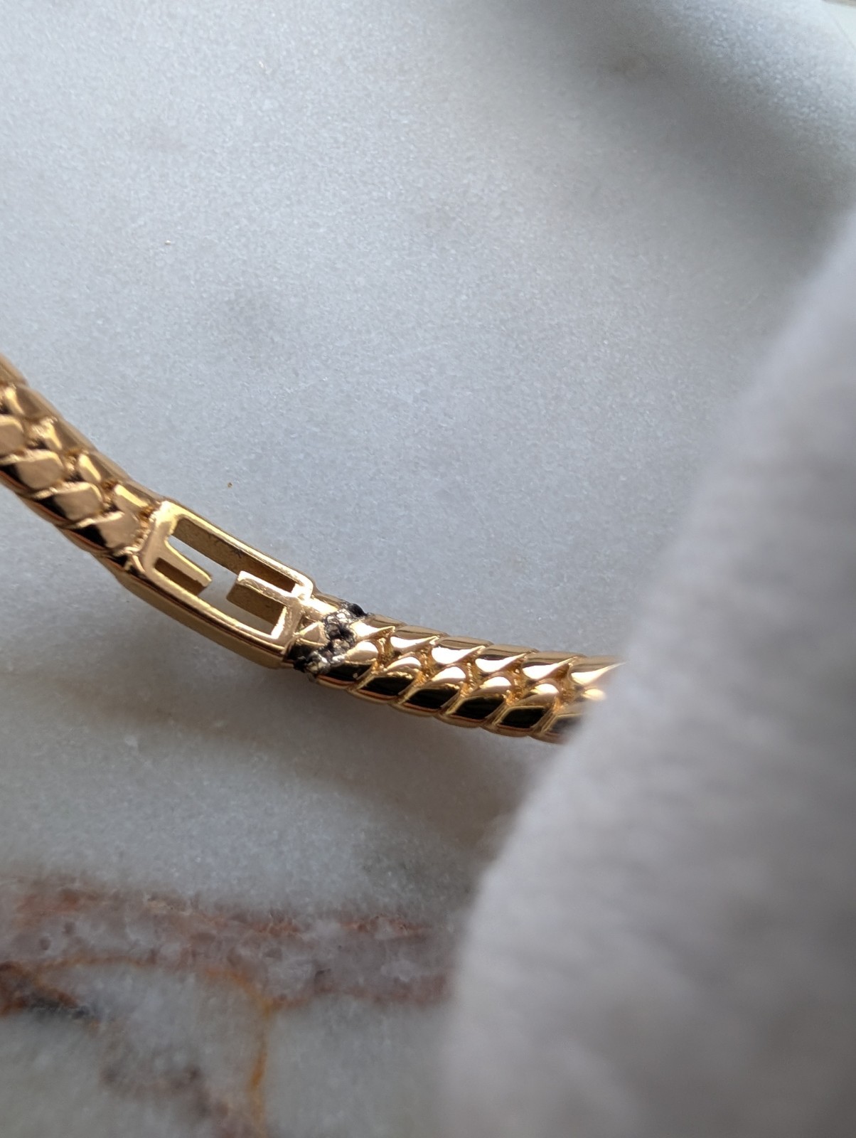 Vintage Fendi Gold-Plated “FF” Logo Bangle Bracelet – Repair & Restoration