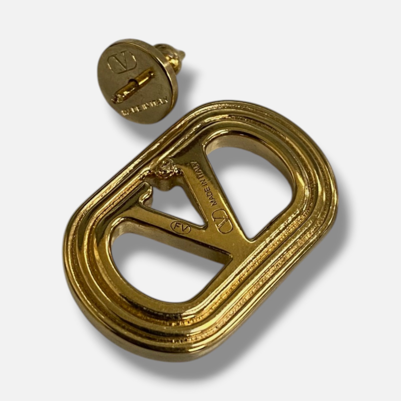 Valentino Garavani Women’s Gold V-Logo Stud Earrings