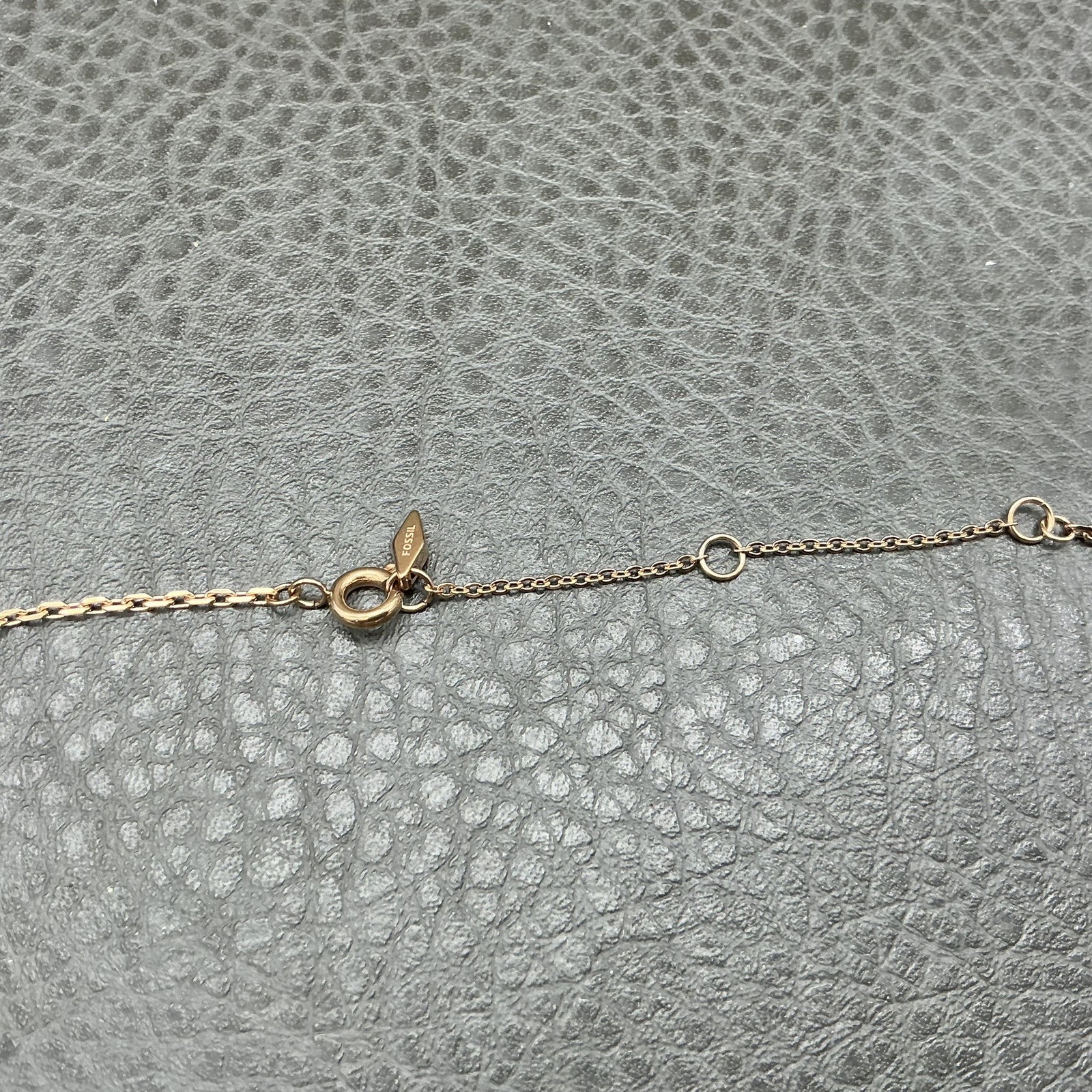Fossil Necklace Gold Tone Crystal Chevron Triangle Pendant 17 In Womens Jewelry