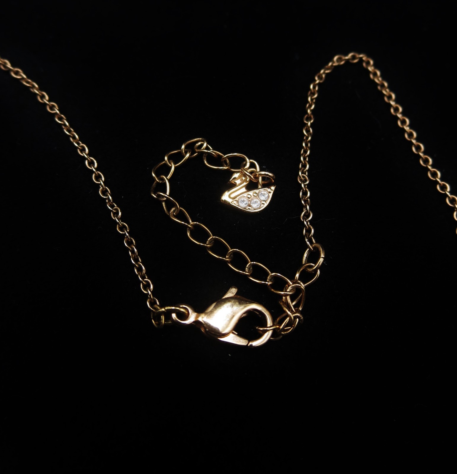 Swarovski Crystal North Collection Rose Gold Tone Layered Disc Crystal Necklace