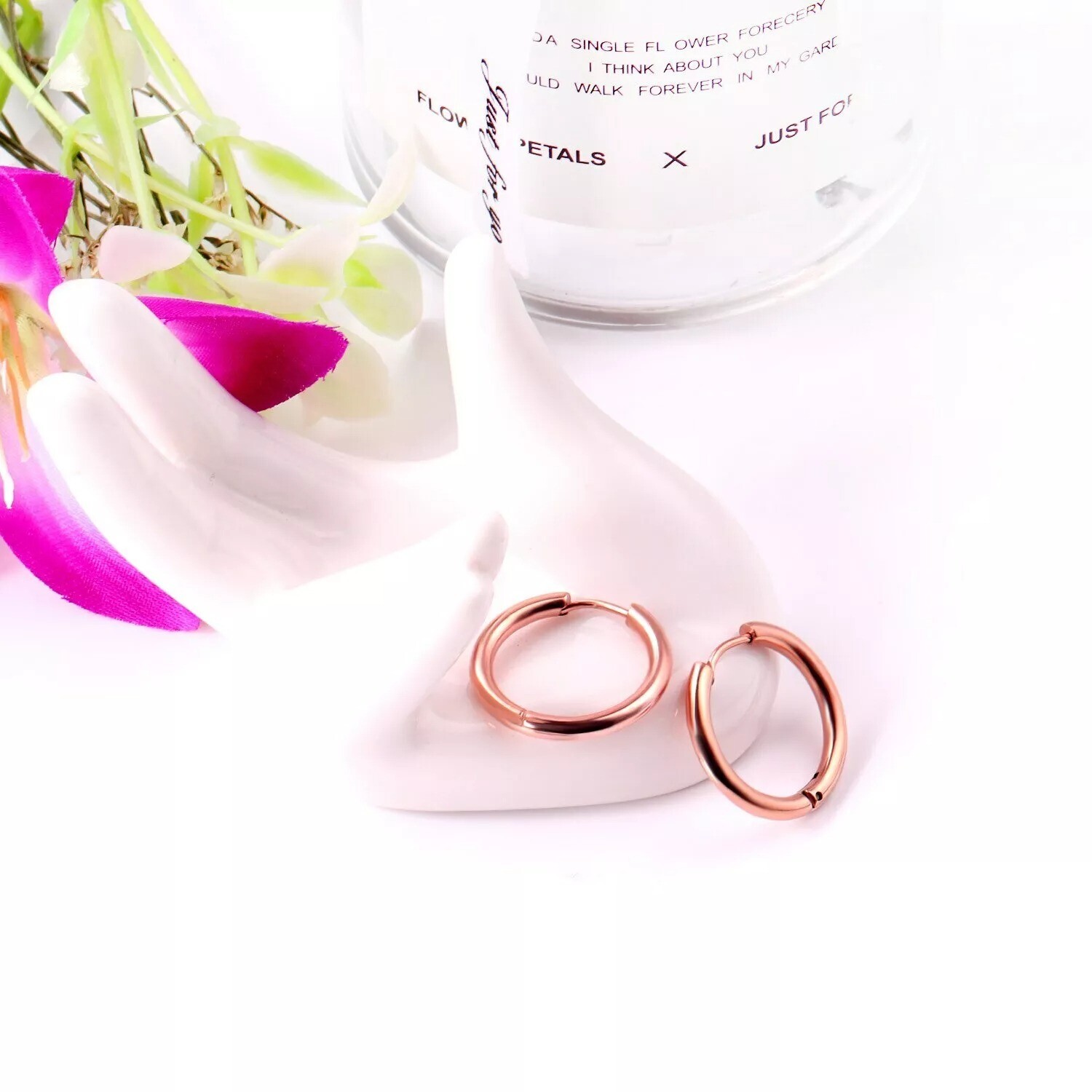 Stainless Steel 2.5mm 10 Gauge Huggie Hoop Earrings Unisex Women Men 12-25MM E9